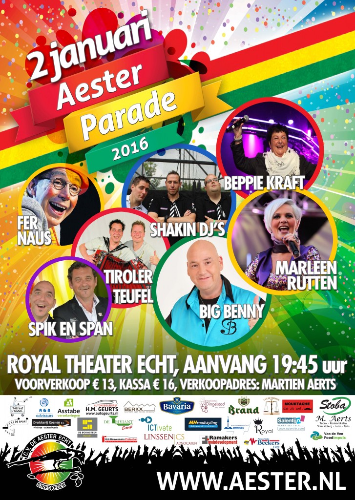 Aesterparade 2016 + sponsors